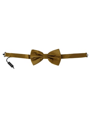 Dolce & Gabbana Geel Mosterd 100% Zijde Vlinder Papillon Heren Strik