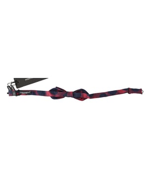 Dolce & Gabbana Rood Geruit 100% Zijde Verstelbare Heren Hals Strik