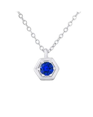 Solitaire ketting zirkoniumoxide zilver 925