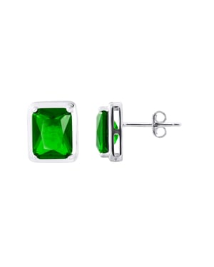Oorbellen "smaragdgroene kleuren" kristal en zirkoniumoxiden 925 - Gatsby