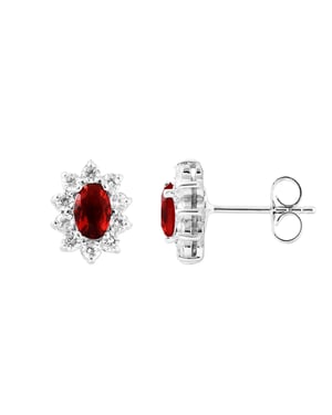 Oorbellen "Ruby" zilveren sieraden 925 - Kate