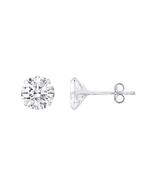 6 mm ronde solitarium oorbellen set 4 klauwen zirkoniumoxiden - Desir 6
