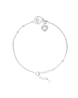 Hart armband en zirkonium zilver zirkoniumoxiden 925