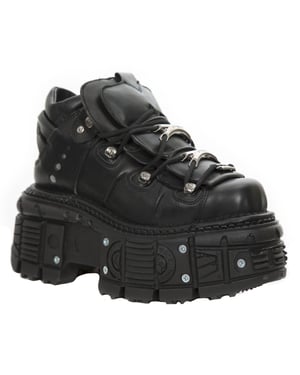New Rock unisex metalen zwart lederen gotische laarzen - M-TANK106-C2