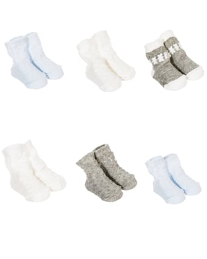 Set-6 bedrukte sokken 2001 baby