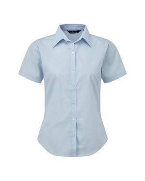Premier Popeline blouse met korte mouwen / Gewoon werkoverhemd (Lichtblauw)