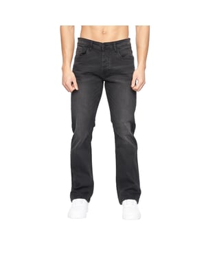 Crosshatch Heren Winsbury Bootcut Jeans (Zwart wassen)
