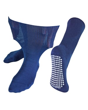 Dr.Socks - Extra brede oedeemsokken met grips - Marine