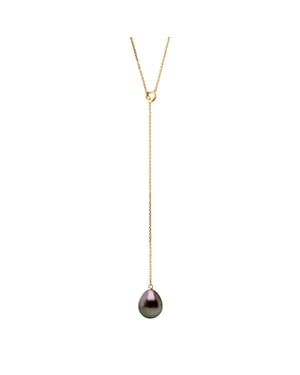 Halsketting LASSO - Echte Cultured Parel Peer 8-9 mm