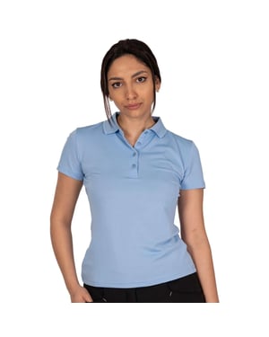 Island Green Dames/Dames Klassiek Micro Pique Golf Poloshirt (Cerulean)