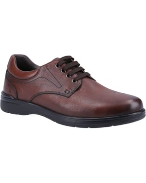 Hush Puppies Marco Leer Heren Bruin Veterschoenen