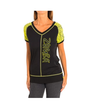 Dames sport T-shirt met korte mouwen en V-hals Z1T00469