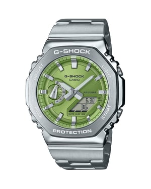 Casio G-shock Heren Silver Watch GM-2110D-3AER