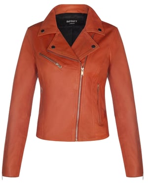 Dames klassiek leren Brando bikerjack-Loughton
