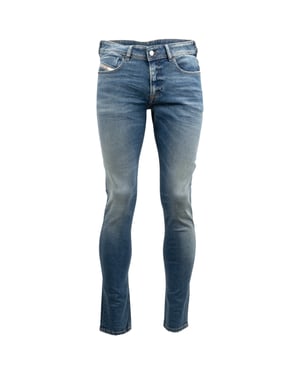 Diesel Sleenker Stone Washed blauwe skinny jeans