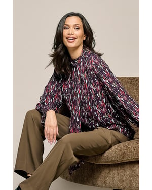 Irina Print Blouse Taupe / Multi
