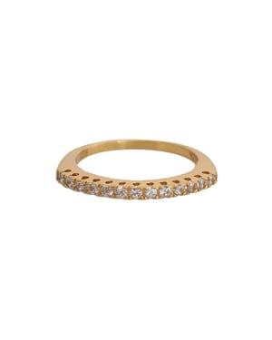 Nialaya Gouden Authentieke Dames Helder CZ Gouden 925 Zilveren Ring