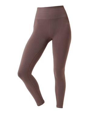 Björn Borg - Dames Naadloze Geribbelde Legging zonder Voet - Mauve