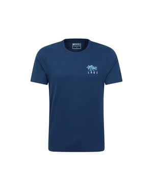 Mountain Warehouse Heren Looe Bedrukt Organisch T-Shirt (Marine)