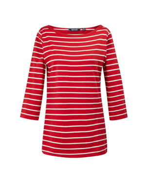 Regatta Dames/Dames Bayletta 3/4 Mouw Top (Hoog risico Rood/Wit)