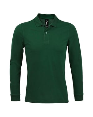 SOLS Heren Perfecte Lange Mouw Piqu Polo Shirt (Fles groen)