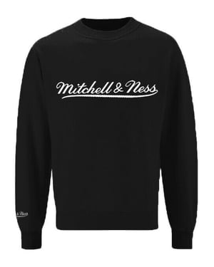 Mitchell Ness Script Logo Heren Zwarte Trui