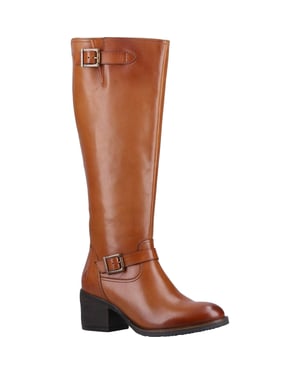 Hush Puppies Heidi Leder Vrouwenlaarzen Tan Leder