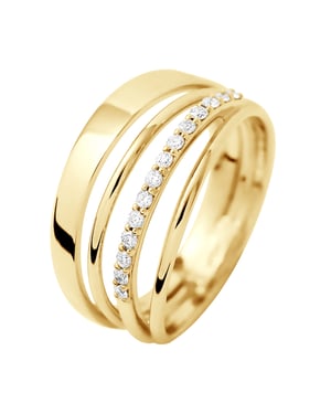 Diamond Ring 0.140 Cts luxe sieraden Yellow Gold