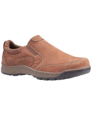 Hush Puppies Heren Jasper Slip On Lederen Schoenen (Tan)