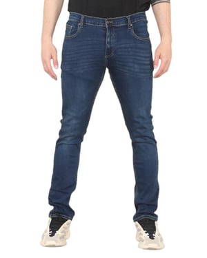 MYT Heren skinny fit jeans stretch denim in donkerblauw