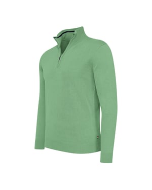 Cappuccino Italia Trui Bergamo Zip Pullover Groen