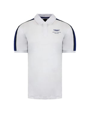 Hackett Aston Martin Racing Heren Wit Poloshirt