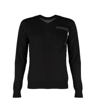 Les Hommes stoppen V-neck Mannen zwart