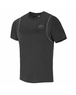 Umbro Grafisch Logo Korte Mouw Zwart Crew Mannen PTF Poly T-Shirt 65844G KMK ZWART
