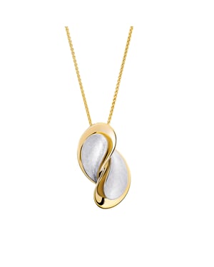 Orphelia 'Ameliana' Dames 925 Sterlingsilveren Ketting met Hanger - Zilver/Goud ZH-7508