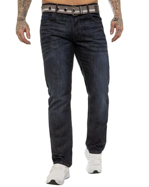 Enzo | Denim jeans voor heren met rechte pijpen