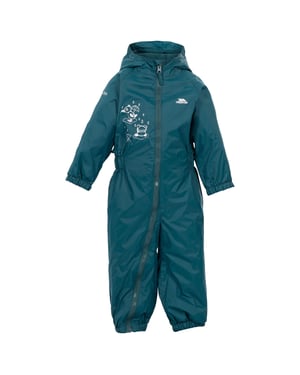 Trespass Waterdicht regenpak voor baby's van Unisex met druppelvormige voering (Teal)