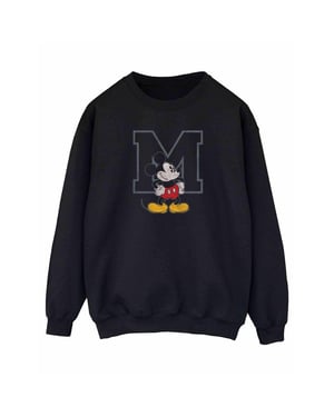 Disney Dames/Dames Klassiek M Mickey Mouse Sweatshirt (Zwart)