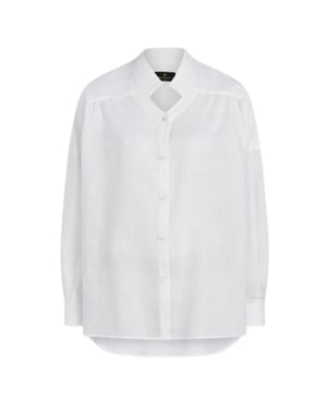 Belstaff wit Maeve linnen overhemd