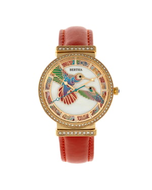 Bertha Emily Moeder van Parel Lederen Horloge met Band