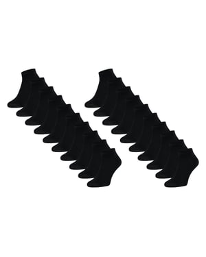 Mario Russo Sokken 10-Pack Sneaker Sokken Zwart