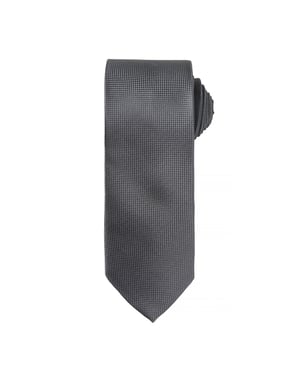 Premier Heren Micro Wafel Formele Work Tie (Donkergrijs)