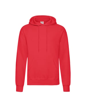 Fruit of the Loom Lichtgewicht uniseks Adult Polycotton Hoodie (Rood)