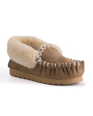 Aus Wooli Australia Hand Stitched Womens Schapenvacht Mocassin
