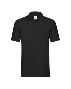 Fruit of the Loom Heren Premium Piqué Poloshirt (Zwart)