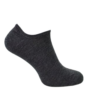 Steven - 1 Paar Heren Merino Wol Onzichtbare Sokken - Warme Footsies Sokken - Houtskool