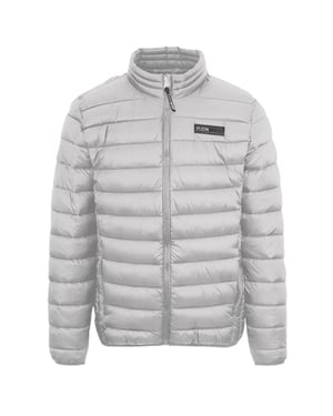 Plein Sport Patch Logo Dun gewatteerd grijs jack