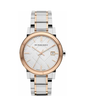 Burberry BU9006 Unisex Horloge The City Tweekleurig Roségoud