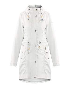 Schmuddelwedda Mackintosh bridgeport Dames Grijs wit-280
