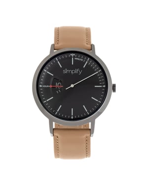 Vereenvoudig het 6500 horloge met leren band